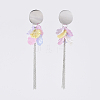 Acrylic Imitation Pearl Dangle Earring EJEW-JE03611-06-1