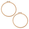 2Pcs Plastic Imitation Bamboo Cross Stitch Embroidery Hoops FIND-TADJ0001-03-1