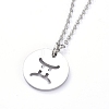 Non-Tarnish 304 Stainless Steel Pendant Necklaces NJEW-E147-08P-1