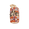 Brass Rhinestone Pendants KK-B145-02G-01-2