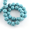 Synthetical Turquoise Gemstone Round Bead Strands TURQ-R035-5mm-03-2