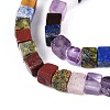 Natural & Synthetic Mixed Gemstone Beads Strands G-T143-34-3