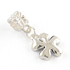 Silver Color Plated Flower Metal Alloy Enamel European Dangle Charms ENAM-Q421-28-3