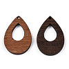 Natural Wenge Wood Pendants WOOD-T023-58A-01-2