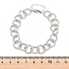 Hammered 304 Stainless Steel Rolo Chain Bracelets for Women BJEW-A160-10P-5