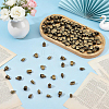 120Pcs 3 Styles CCB Plastic with Alloy Cord Ends FIND-WR0013-11-4