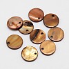 Dyed Natural Flat Round Shell Pendant LS-SHEL-P003-04A-1