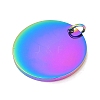 Ion Plating(IP) 304 Stainless Steel Pendants STAS-I311-32H-RC-2