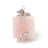 Natural Rose Quartz Pendants G-G870-13P-04-2