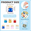 30Pcs Alloy & Glass Charms FIND-TA0008-05G-4