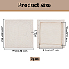 Wood Square Crochet Frame AJEW-WH0650-33-2