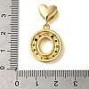 Rack Plating Brass Micro Pave Clear Cubic Zirconia Perdants KK-C067-12G-O-3