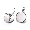 Tarnish Resistant 304 Stainless Steel Leverback Earring Settings LS-STAS-F191-03P-18mm-2