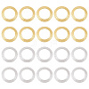 BENECREAT 20Pcs 2 Colors Brass Linking Rings KK-BC0012-90-1