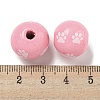 Printed Wood European Beads WOOD-G022-09C-3