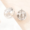 Oval Brass Micro Pave Cubic Zirconia Stud Earrings EJEW-Z164-17P-01-3