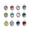 304 Stainless Steel Rhinestone Pendants STAS-B084-01P-1