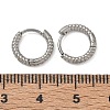 Twist Textured 304 Stainless Steel Huggie Hoop Earrings SA-CBA46AF-27P-01-5