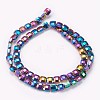 Electroplated Non-magnetic Synthetic Hematite Beads Strands G-P367-E06-2