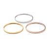 3Pcs 3 Color Ion Plating(IP) 304 Stainless Steel Classic Simple Plain Bangle BJEW-B055-05-1