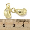 Rack Plating Brass Micro Pave Clear Cubic Zirconia Charms KK-E114-13G-3