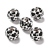 Printed Wood European Beads LS-X-WOOD-F011-06-1
