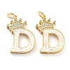 Brass Micro Pave Clear Cubic Zirconia Pendants KK-G498-01D-02-1