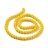 Electroplate Opaque Solid Color Glass Beads Strands EGLA-A044-P8mm-L04-2