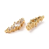 Brass Micro Pave Cubic Zirconia Pendants ZIRC-P092-029G-RS-3