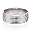 201 Stainless Steel Grooved Finger Ring Settings STAS-WH0047-04S-1