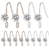 20Pcs 2 Color Brass Earring Hooks JX502A-1