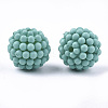 Rubberized Style Acrylic Beads LS-MACR-T022-02B-2