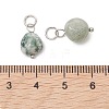 Natural Tree Agate Tumbled Stone Pendants PALLOY-JF05428-02-2
