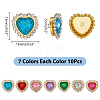 70Pcs 7 Colors Heart Sew on Rhinestones GLAA-AR0001-84-2
