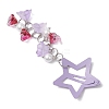 2Pcs Glass Beads and Alloy Star Snap Hair Clips PHAR-JH00123-5