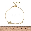 Brass Micro Pave Clear Cubic Zirconia Link Bracelets BJEW-E114-01A-G-5