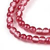 Baking Paint Transparent Glass Beads Strands DGLA-N011-4mm-06-3