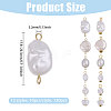 120Pcs 12 Styles ABS Plastic with Acrylic Pearl & Iron Pendants & Connector Charms PALLOY-PH01910-2
