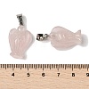 Natural Rose Quartz Pendants G-B127-10P-14-3