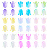 450Pcs 9 Colors Transparent Acrylic Beads Caps OACR-TA0003-07-2