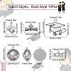 SUNNYCLUE 50Pcs 5 Style Tibetan Style Alloy Pendants FIND-SC0003-70-2