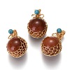 Synthetic Goldstone & Turquoise Pendants G-B001-02G-S-1