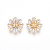 Brass Micro Pave Cubic Zirconia Pendants ZIRC-T016-20-1