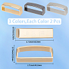 6Pcs 3 Colors Alloy Loop Keepers FIND-GF0009-14-2