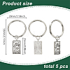 5Pcs 5 Styles Zinc Alloy Pendants Keychains FIND-HY0004-10-2