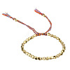 Minimalist Brass Twist Bead Braided Bead Bracelets FS-WG305E2-01-3
