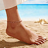 925 Sterling Silver Anklets AJEW-Z029-28G-6