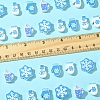 60Pcs 6 Styles Christmas Theme Printed Wood Beads WOOD-FS0001-33-5