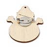 Christmas Theme Wood Printed Brooches for Women LS-JEWB-Z029-01C-2