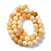 Natural Yellow Jade Beads Strands X-G-F591-17-8MM-4